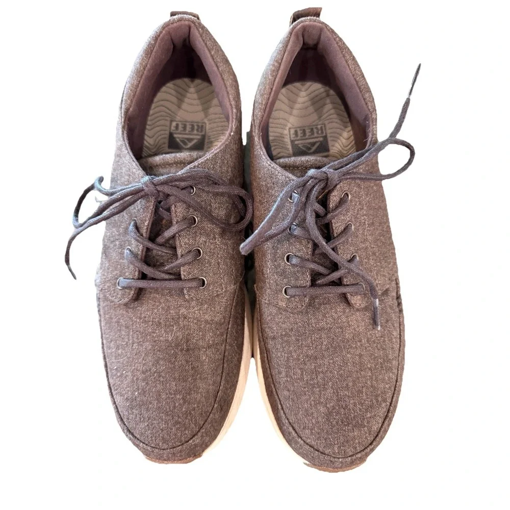 REEF MEN'S ROVER LOW TX SHOE Beach Comfort Canvas Brown sz 8 Shoes Lightweight